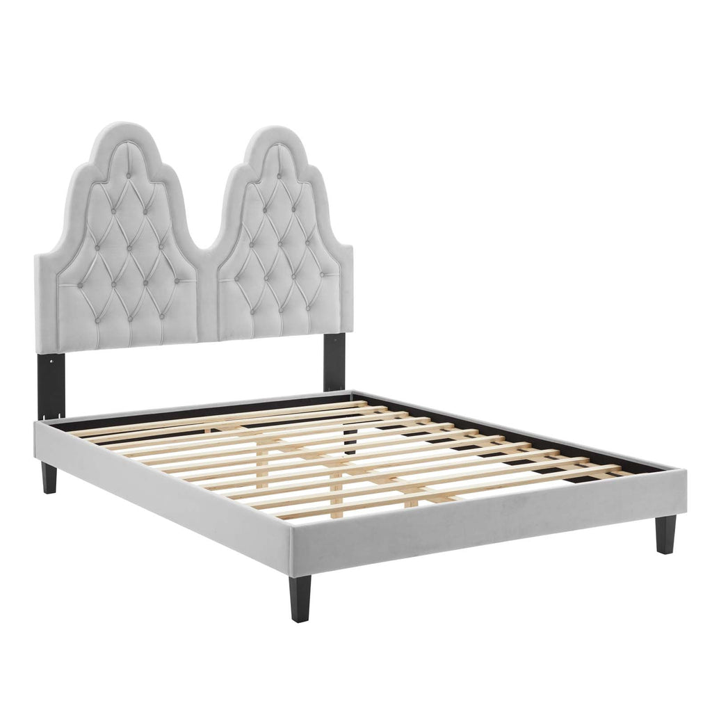 Alexandria Tufted Performance Velvet Twin Platform Bed by Modway