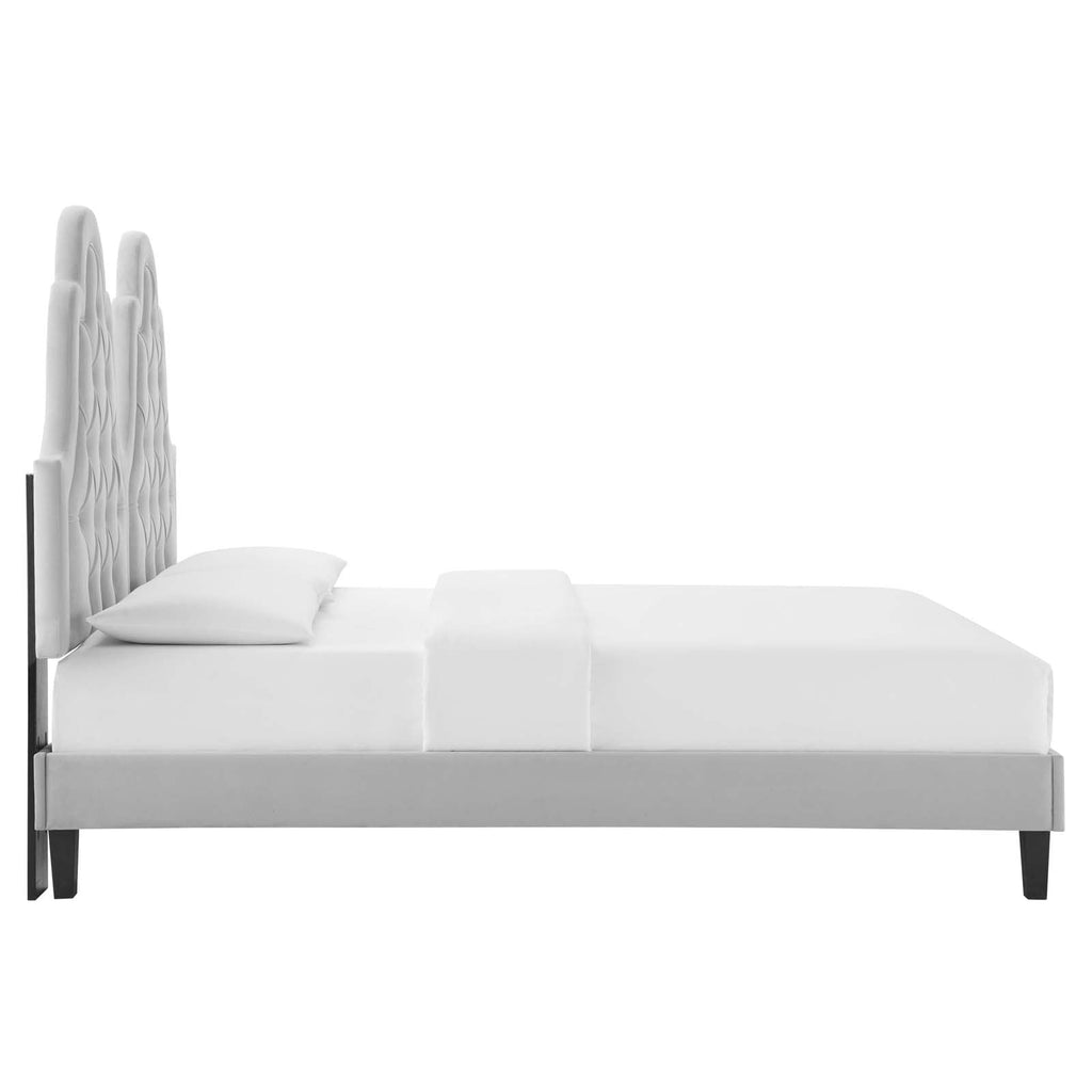 Alexandria Tufted Performance Velvet Twin Platform Bed by Modway