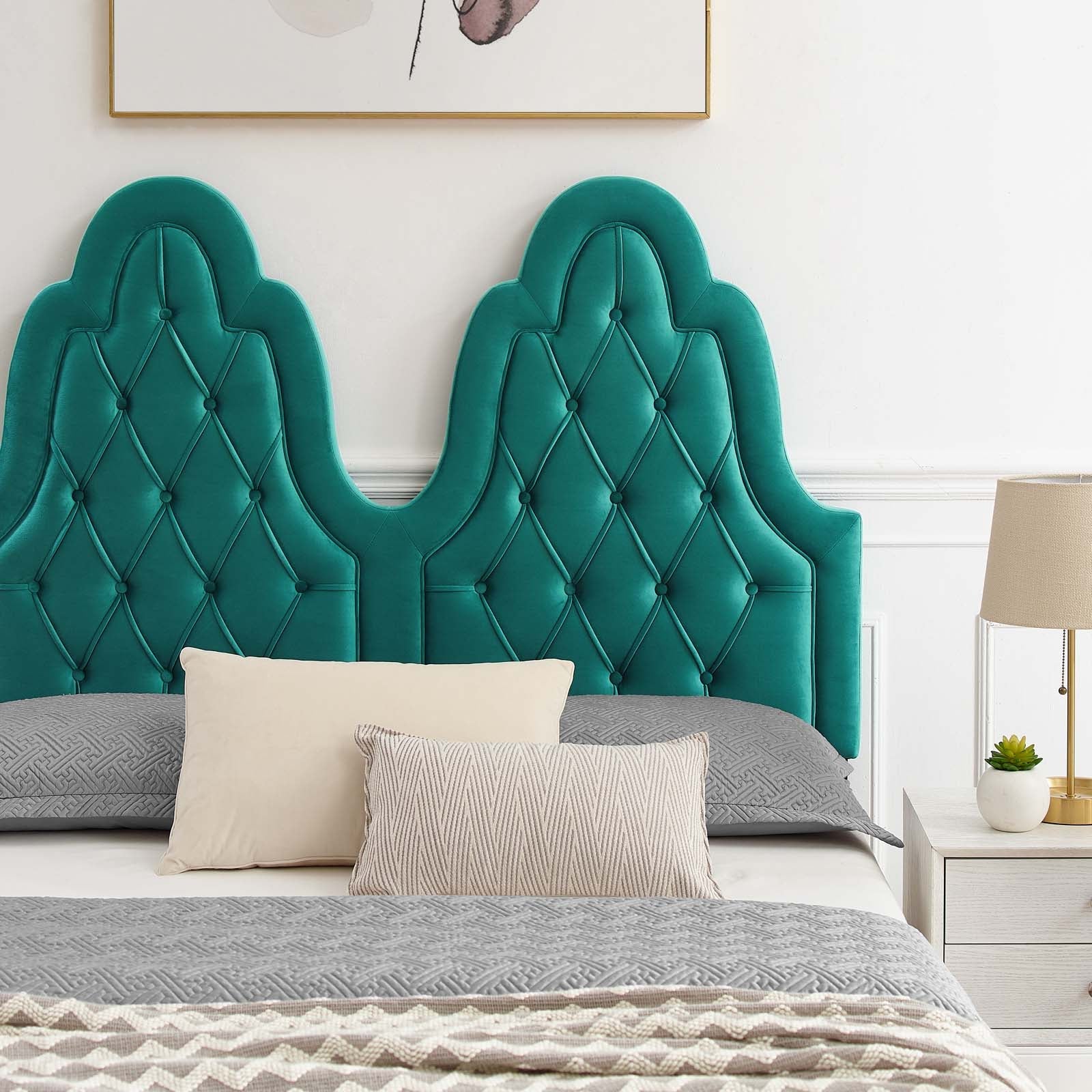 Alexandria Tufted Performance Velvet King Platform Bed by Modway