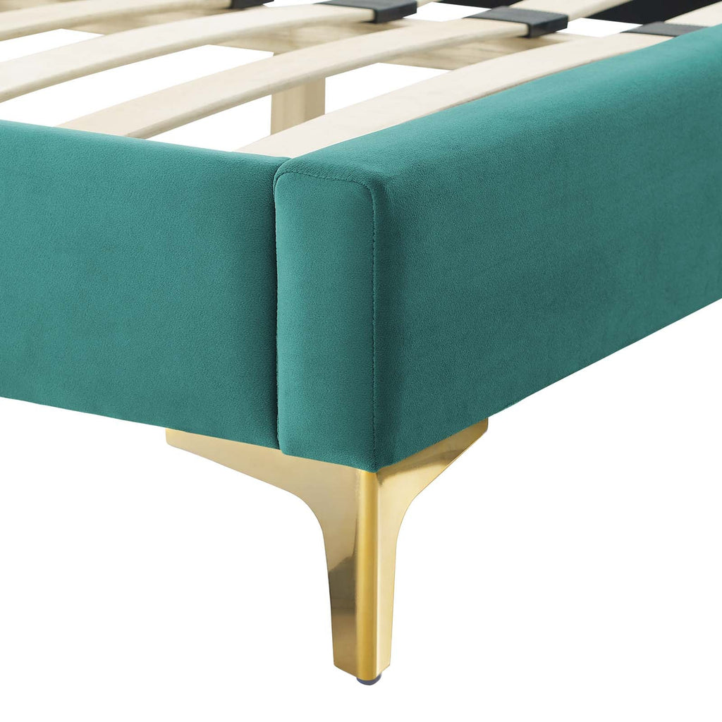 Alexandria Tufted Performance Velvet King Platform Bed by Modway