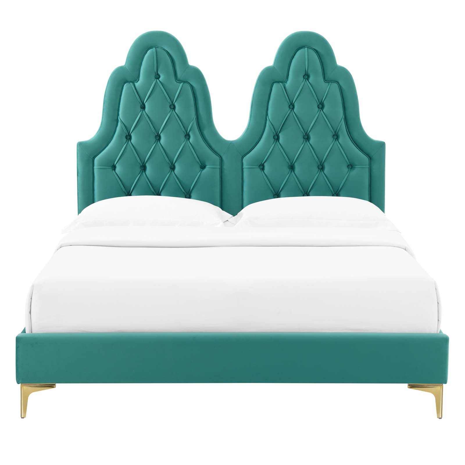 Alexandria Tufted Performance Velvet King Platform Bed by Modway