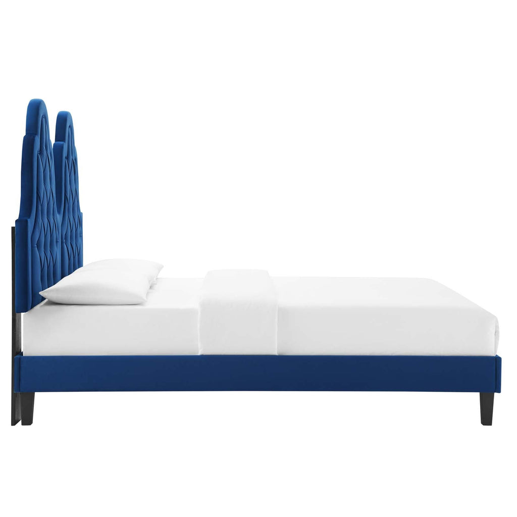 Alexandria Tufted Performance Velvet King Platform Bed by Modway