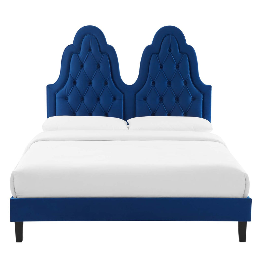 Alexandria Tufted Performance Velvet King Platform Bed by Modway