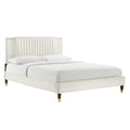 Zahra Channel Tufted Queen Platform Bed