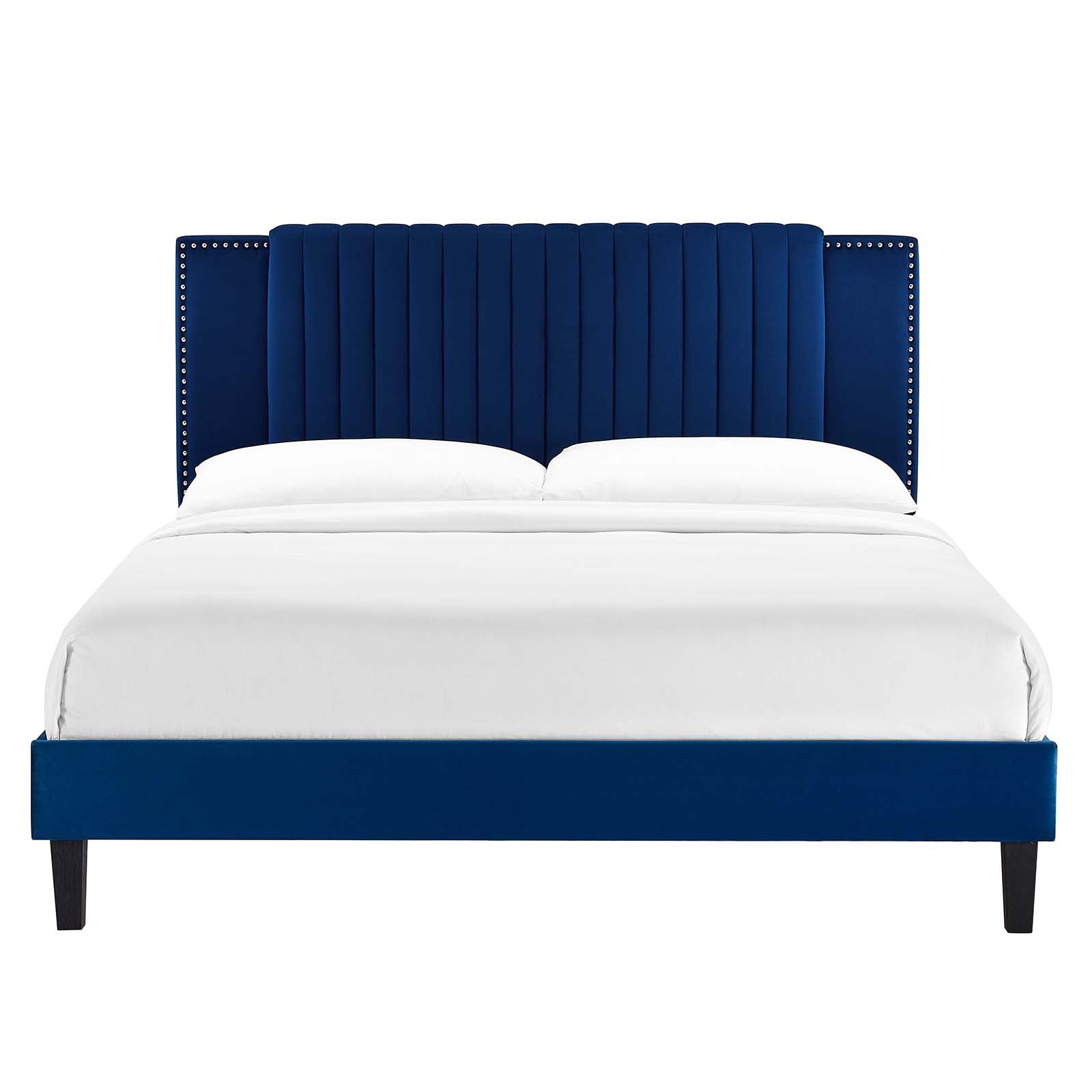 Zahra Channel Tufted Performance Velvet Queen Platform Bed by Modway