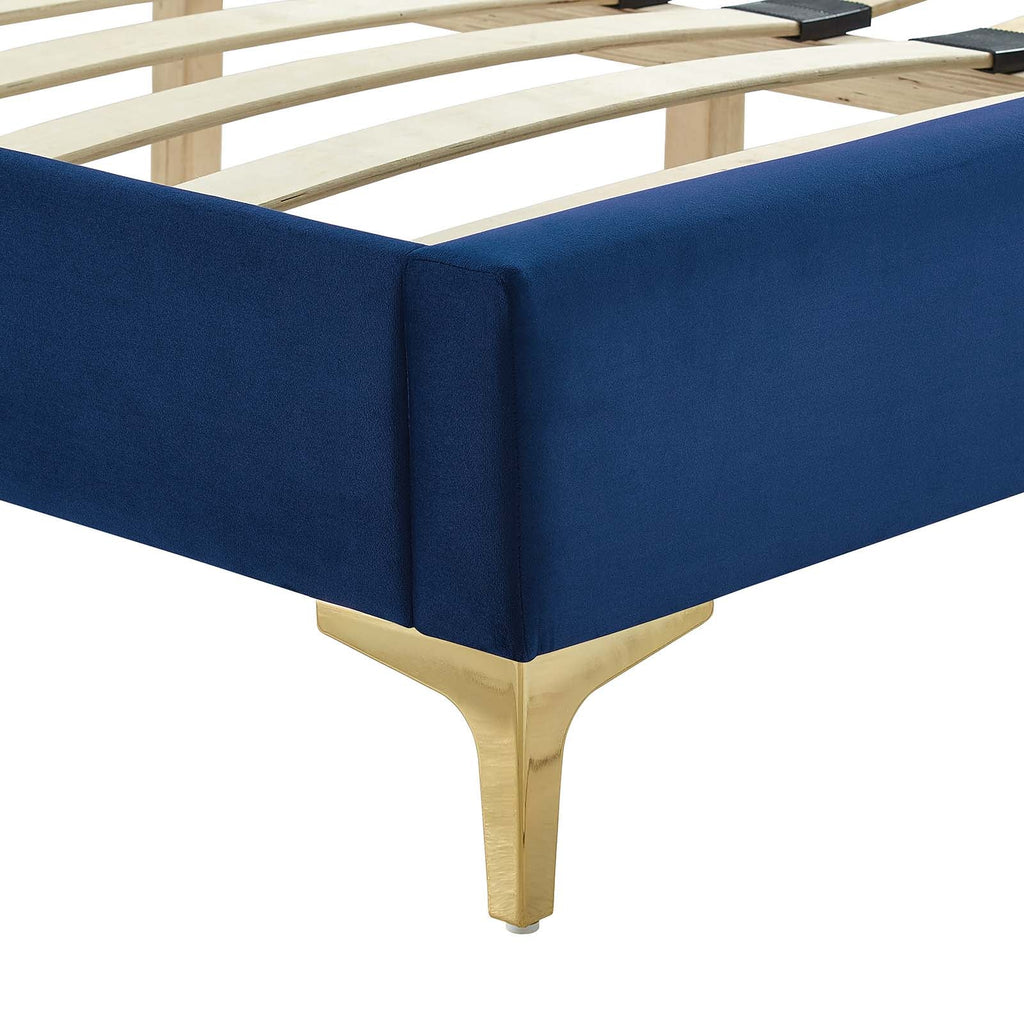Zahra Channel Tufted Performance Velvet Queen Platform Bed by Modway