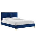 Sofia Channel Tufted Performance Velvet Queen Platform Bed by Modway
