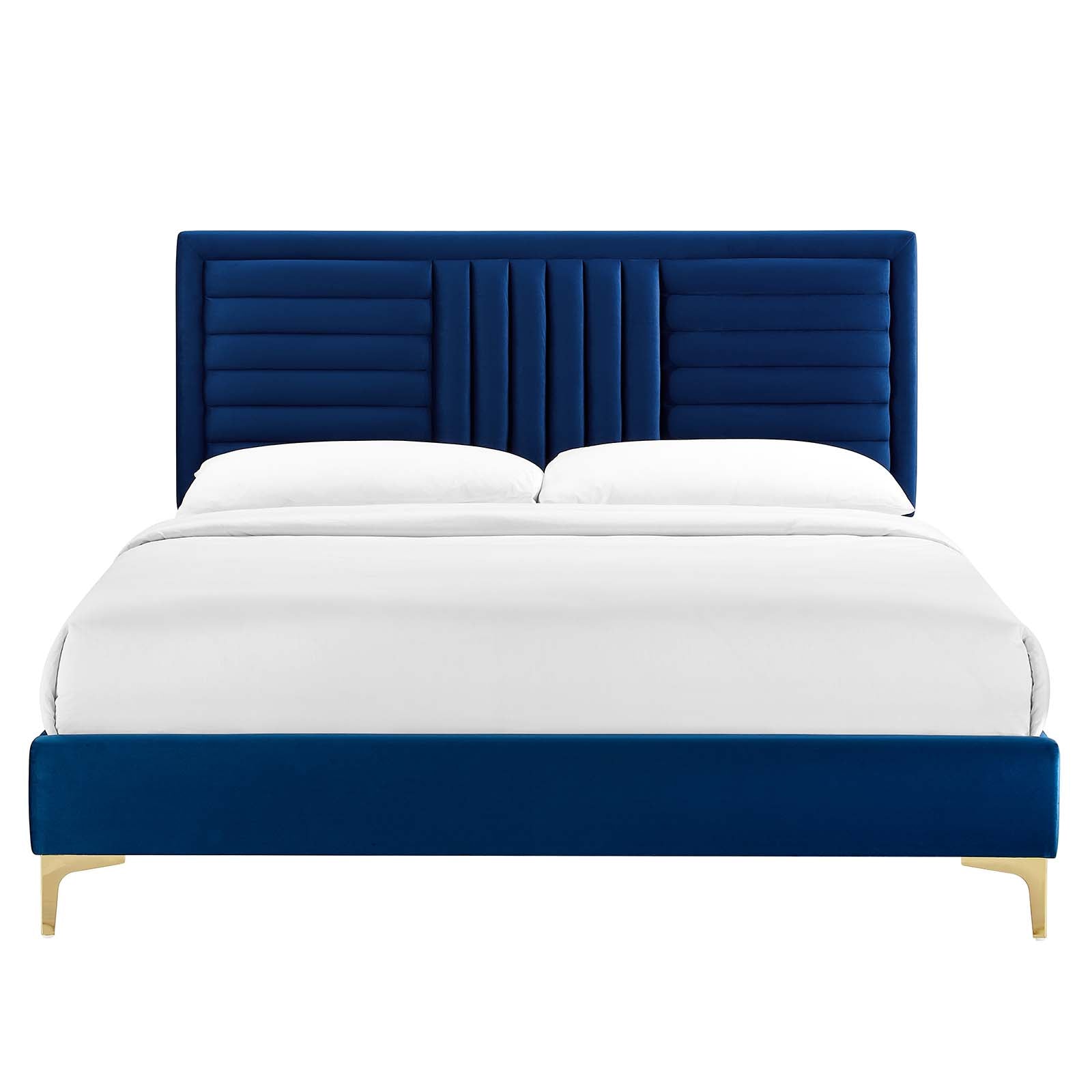 Sofia Channel Tufted Performance Velvet Queen Platform Bed by Modway