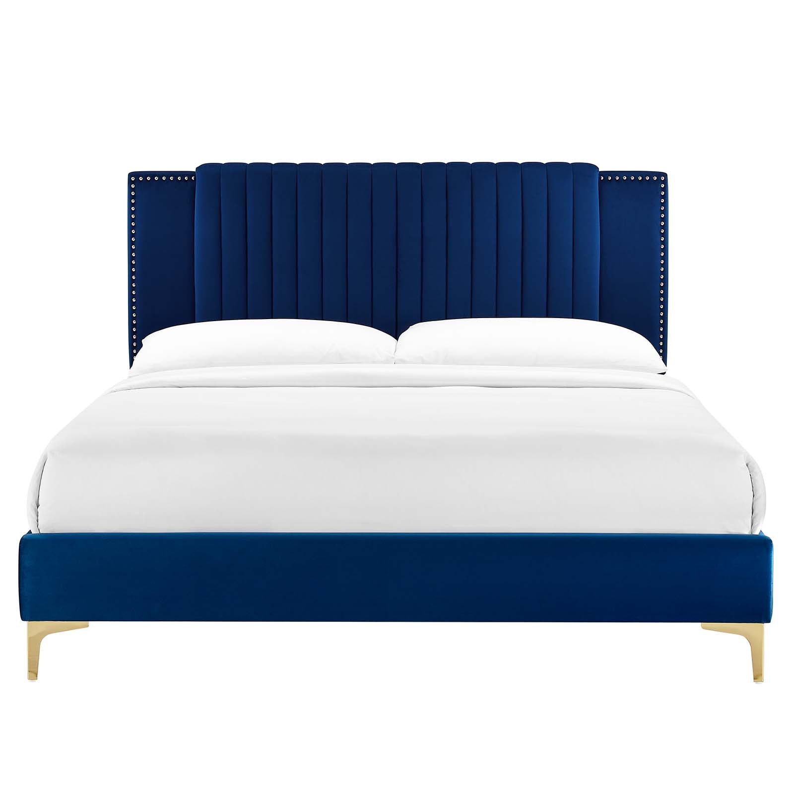 Zahra Channel Tufted Performance Velvet Twin Platform Bed by Modway