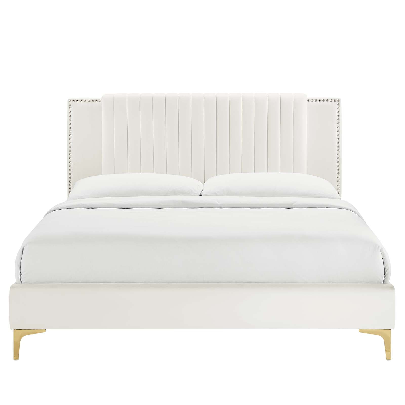 Zahra Channel Tufted Performance Velvet Twin Platform Bed by Modway