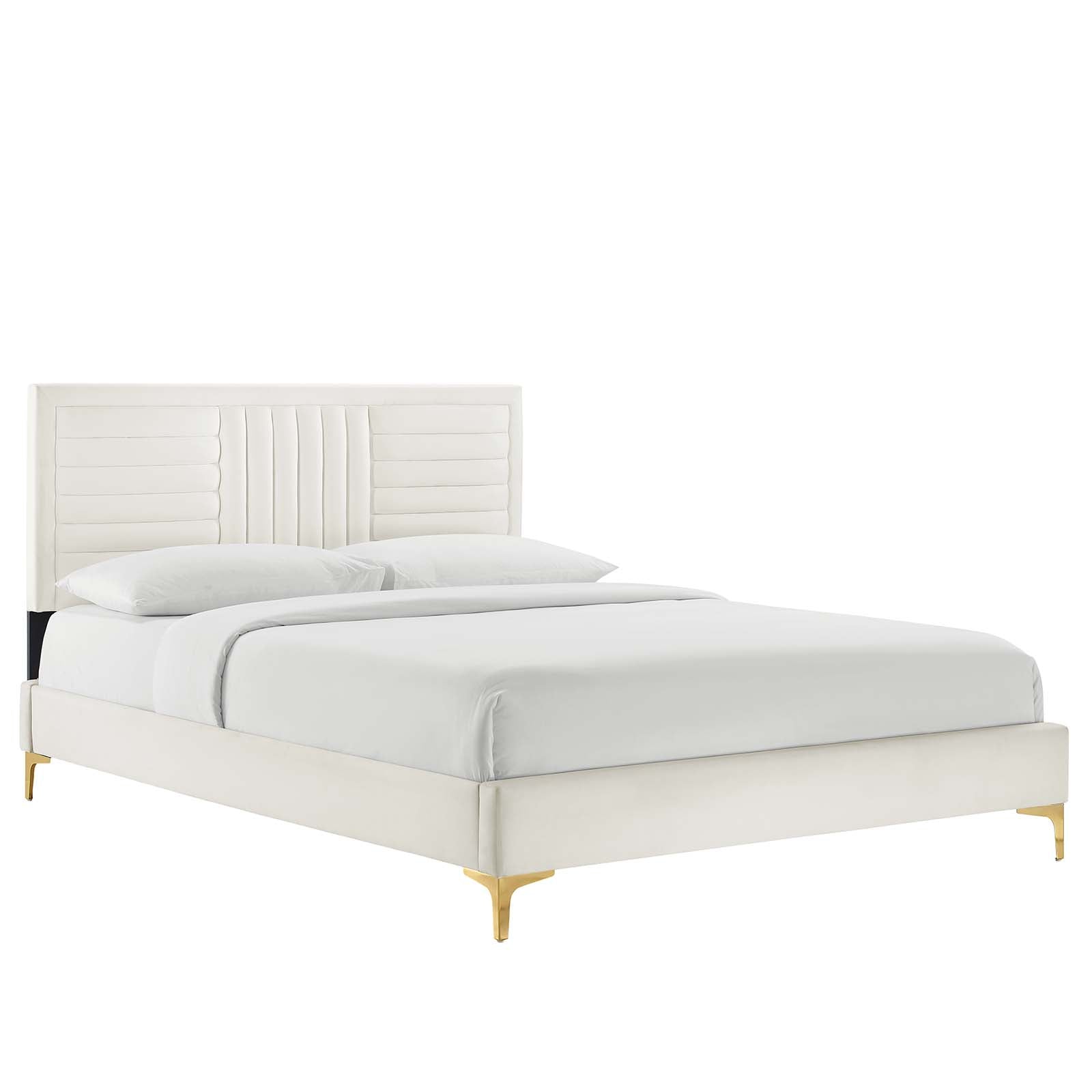 Sofia Channel Tufted Performance Velvet Twin Platf