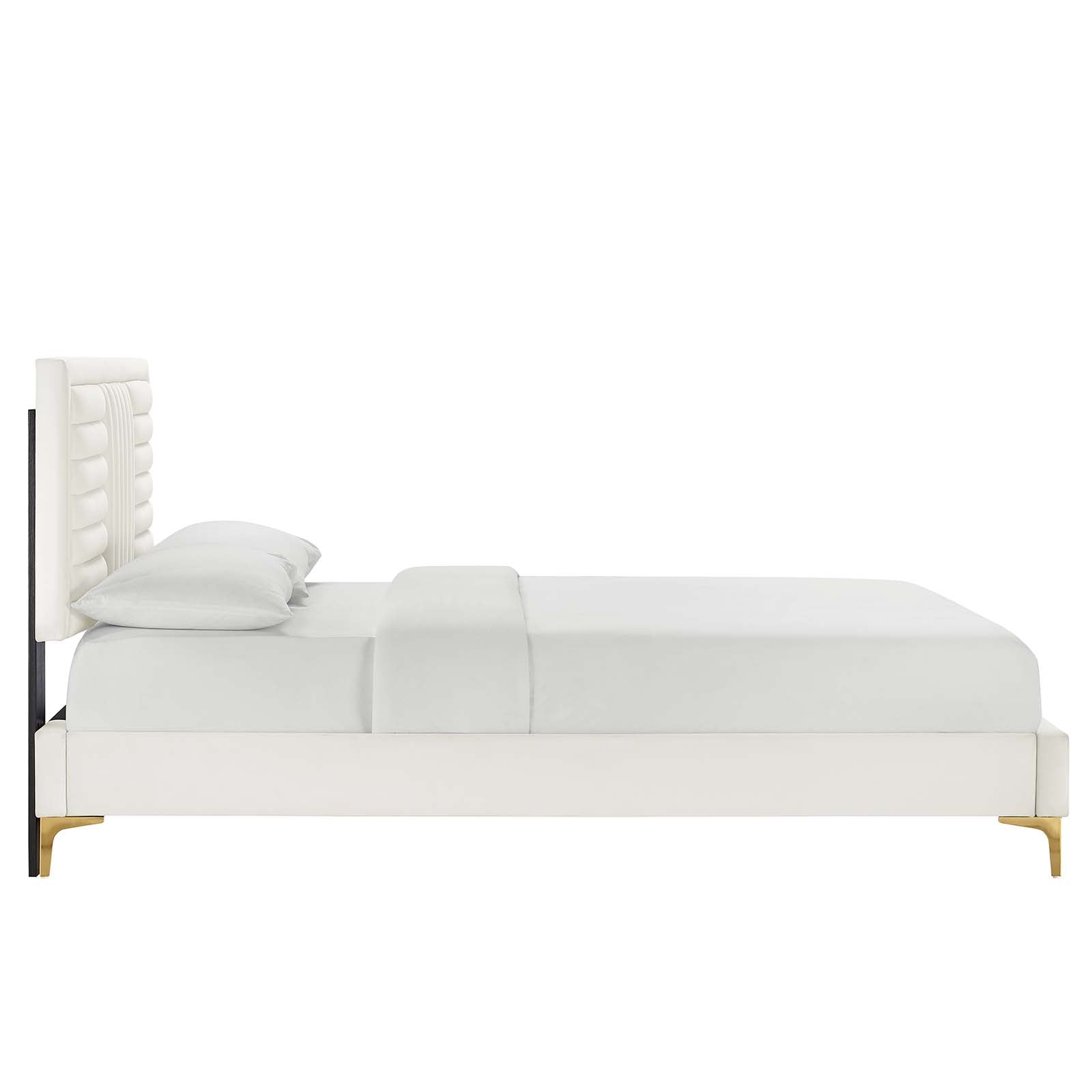 Sofia Channel Tufted Performance Velvet Twin Platf