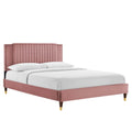 Zahra Channel Tufted Performance Velvet Twin Platform Bed by Modway