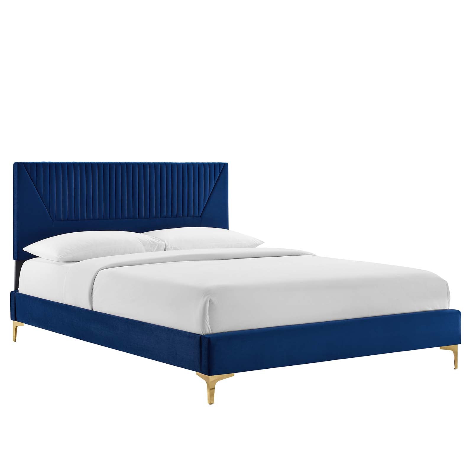 Yasmine Channel Tufted Performance Velvet Full Platform Bed by Modway