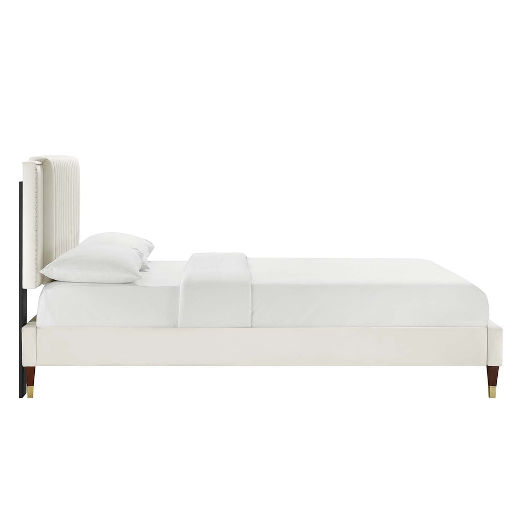 Zahra Channel Tufted Performance Velvet Full Platform Bed by Modway