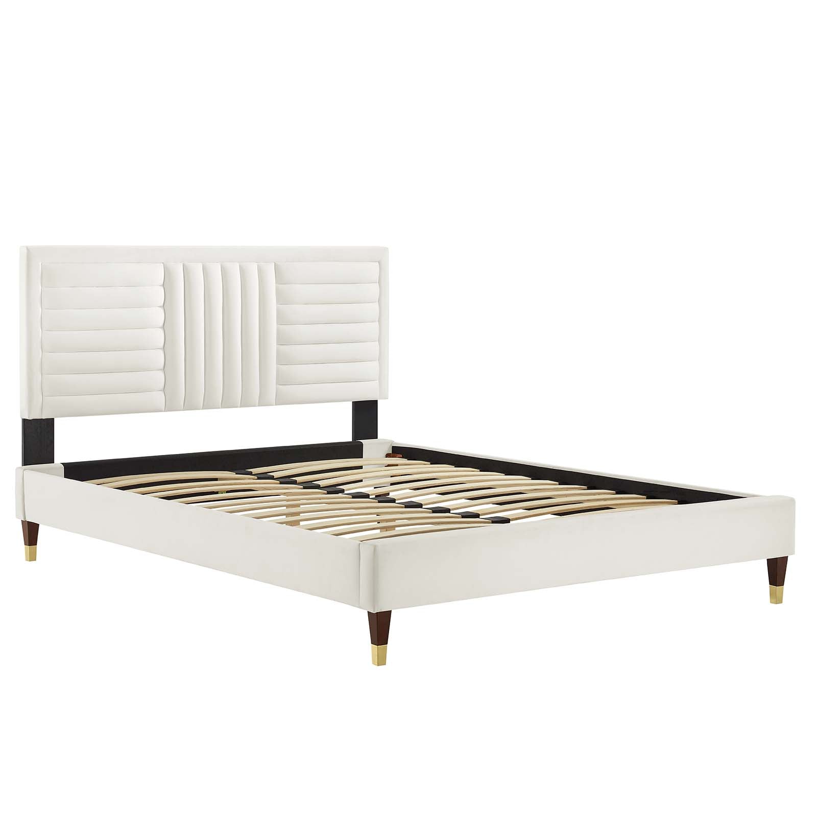 Sofia Channel Tufted Performance Velvet Full Platform Bed by Modway