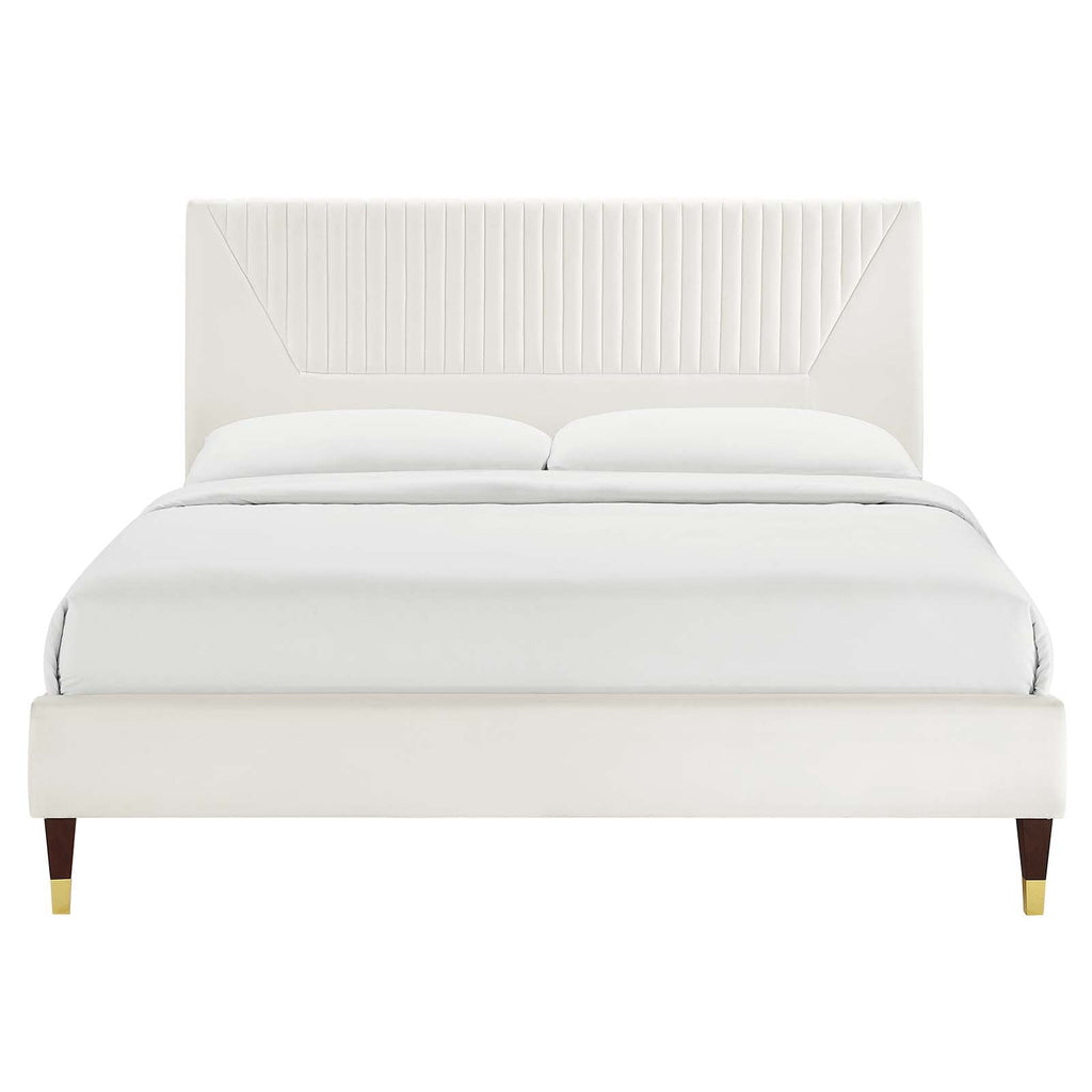 Yasmine Channel Tufted Performance Velvet Full Platform Bed by Modway