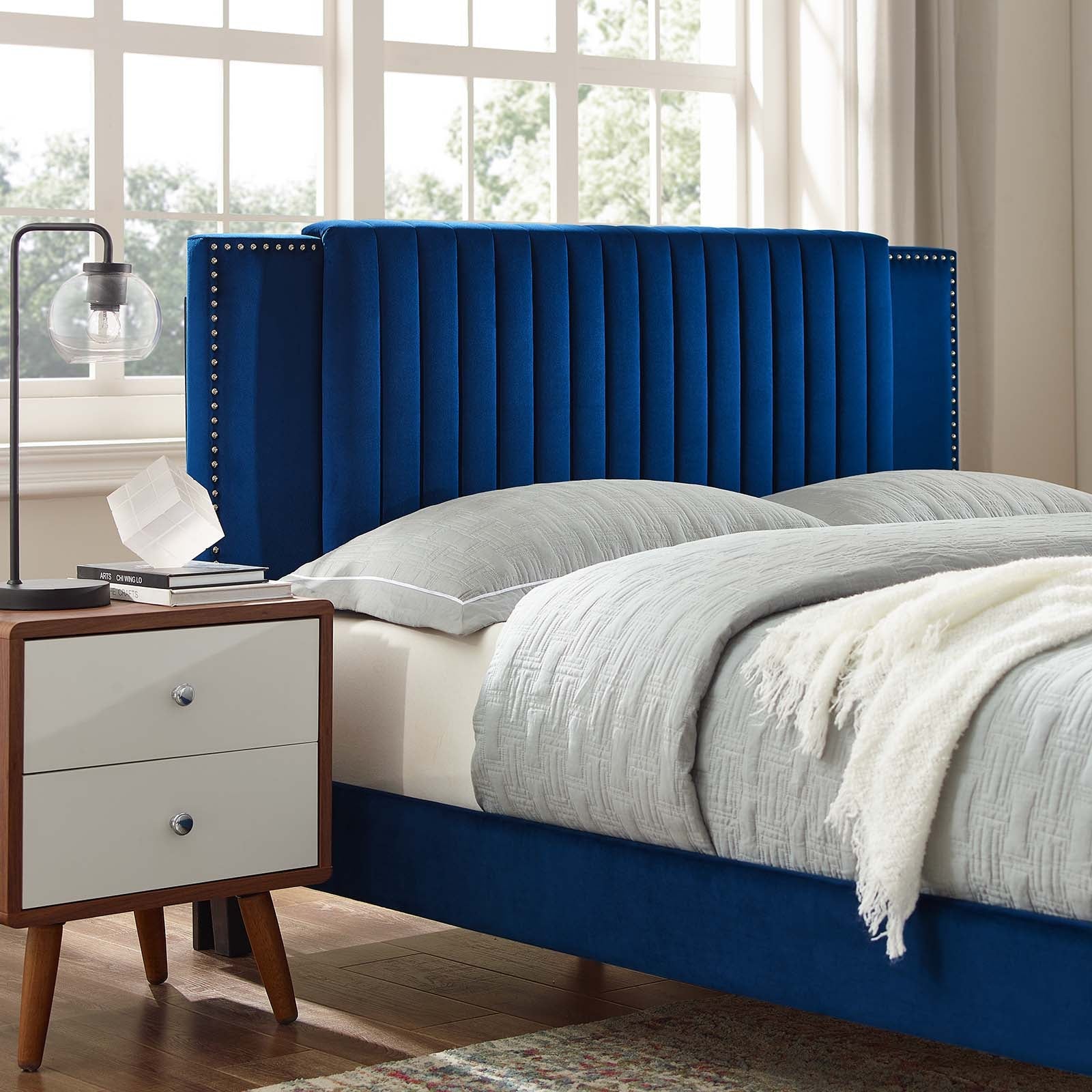 Zahra Channel Tufted Performance Velvet Full Platform Bed by Modway