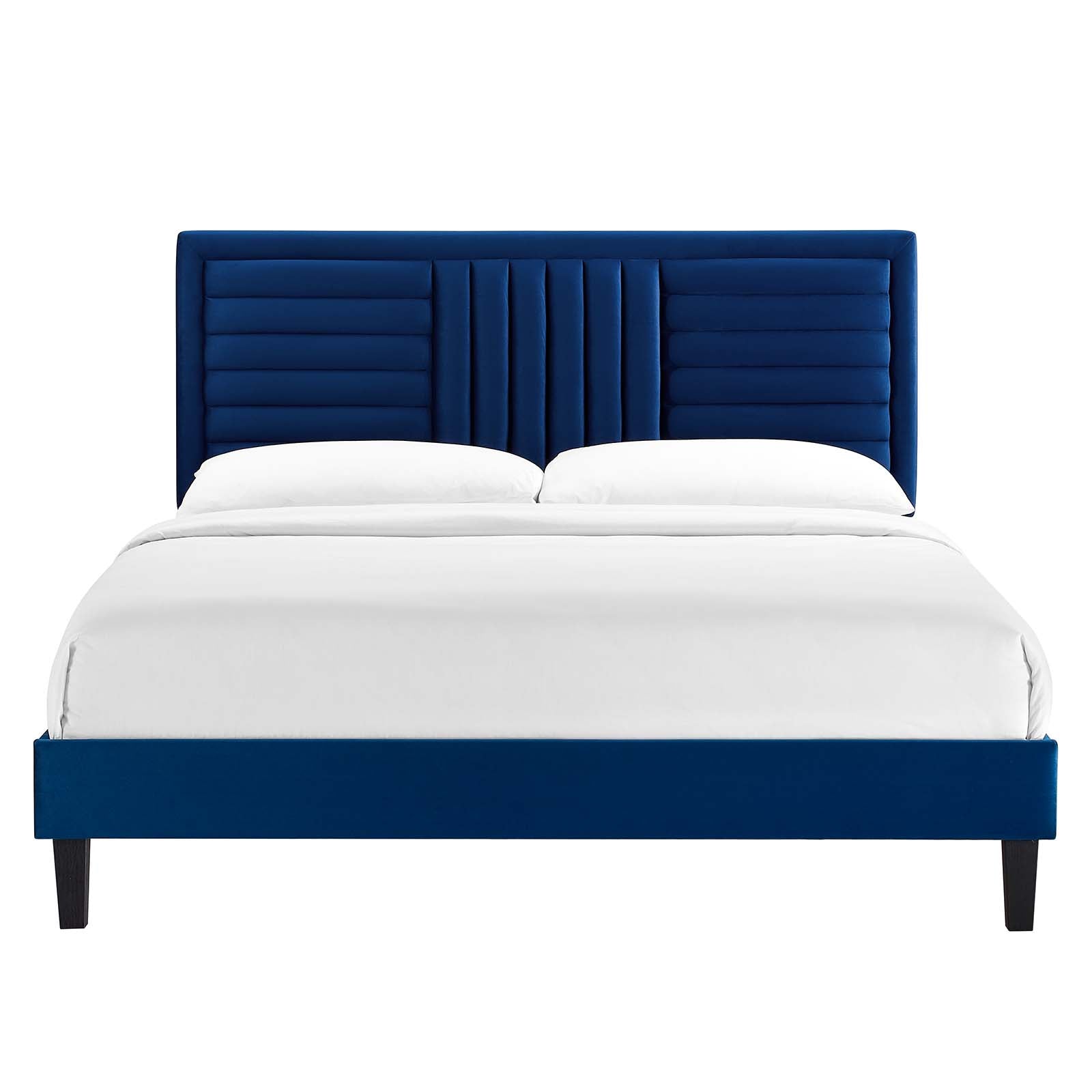 Sofia Channel Tufted Performance Velvet Full Platform Bed by Modway