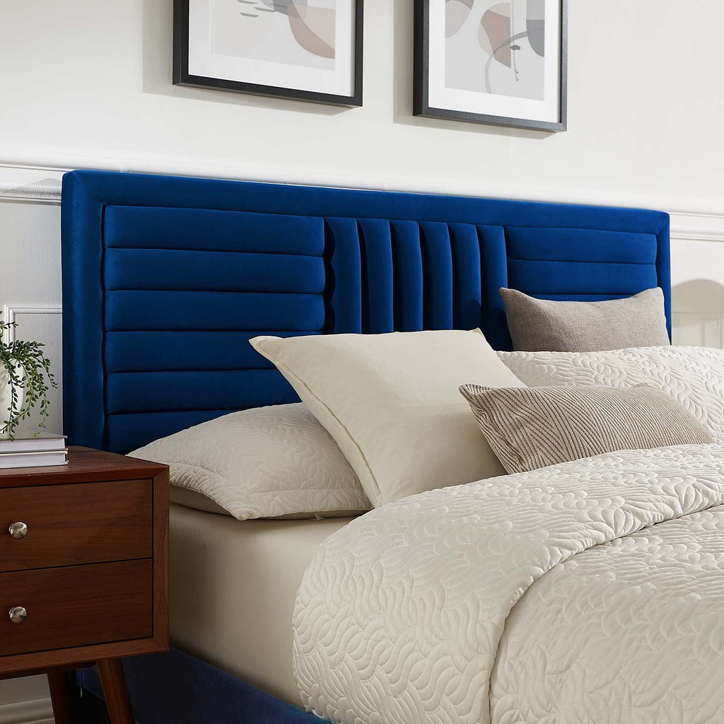 Sofia Channel Tufted Performance Velvet Full Platform Bed by Modway