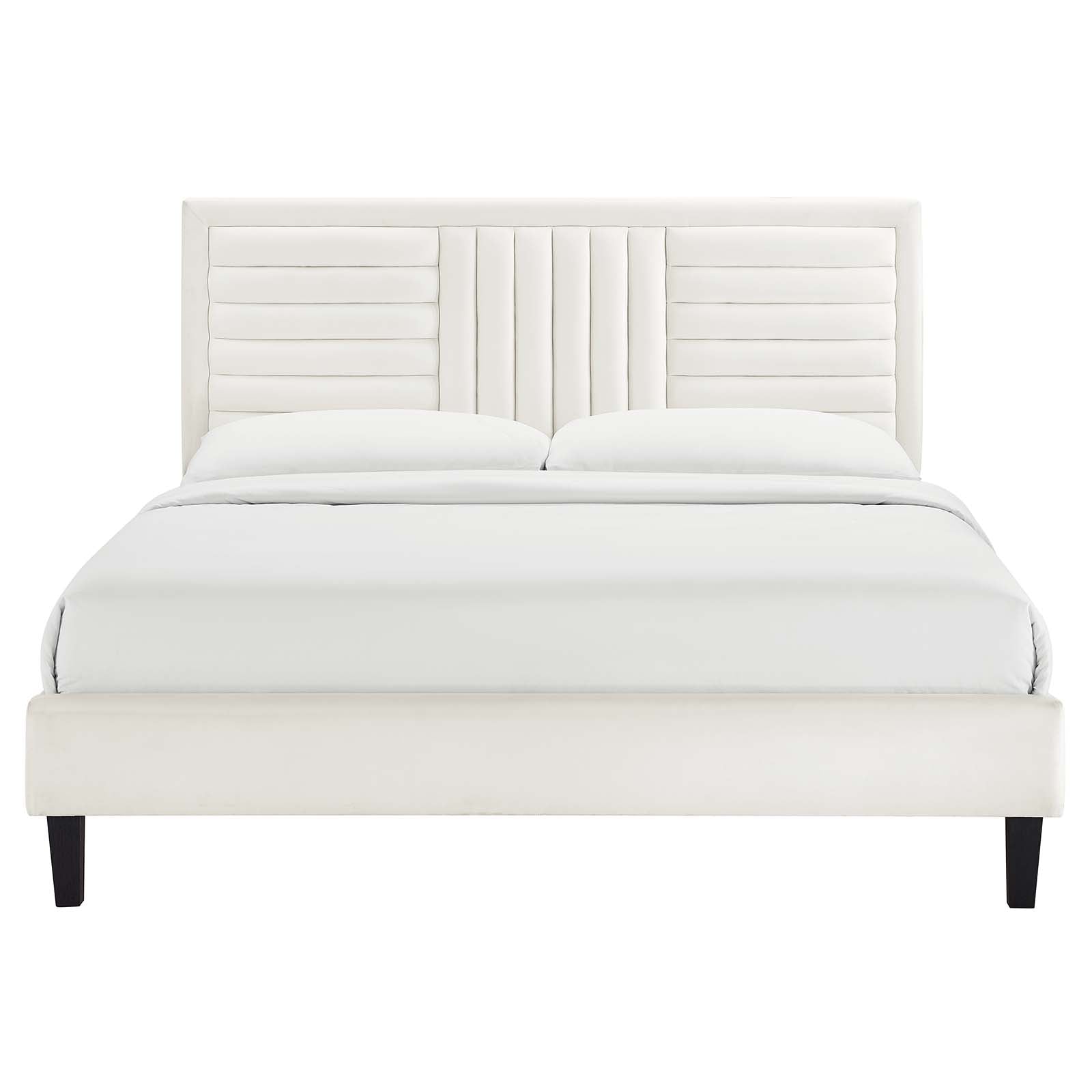 Sofia Channel Tufted Performance Velvet Full Platform Bed by Modway