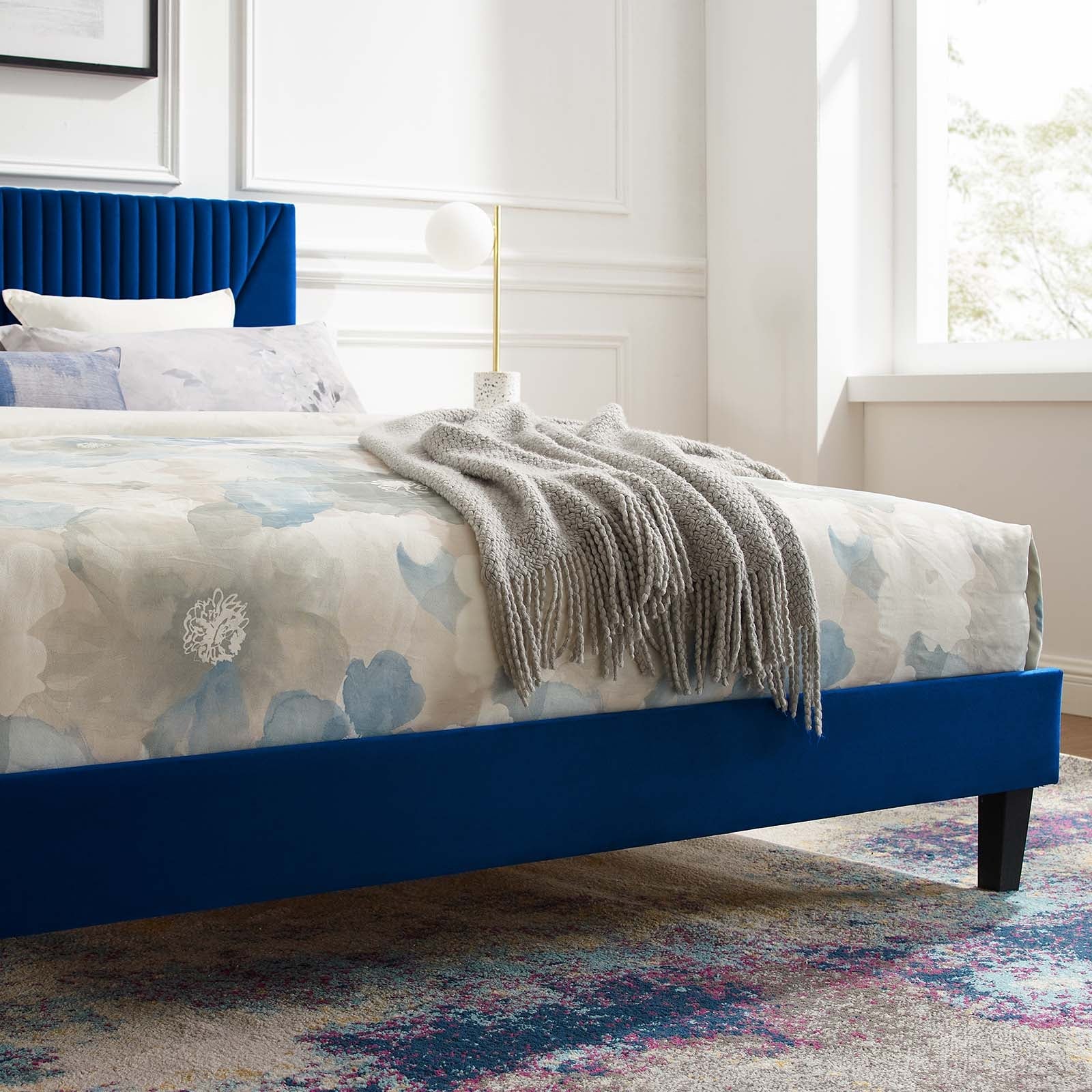 Yasmine Channel Tufted Performance Velvet Full Platform Bed by Modway