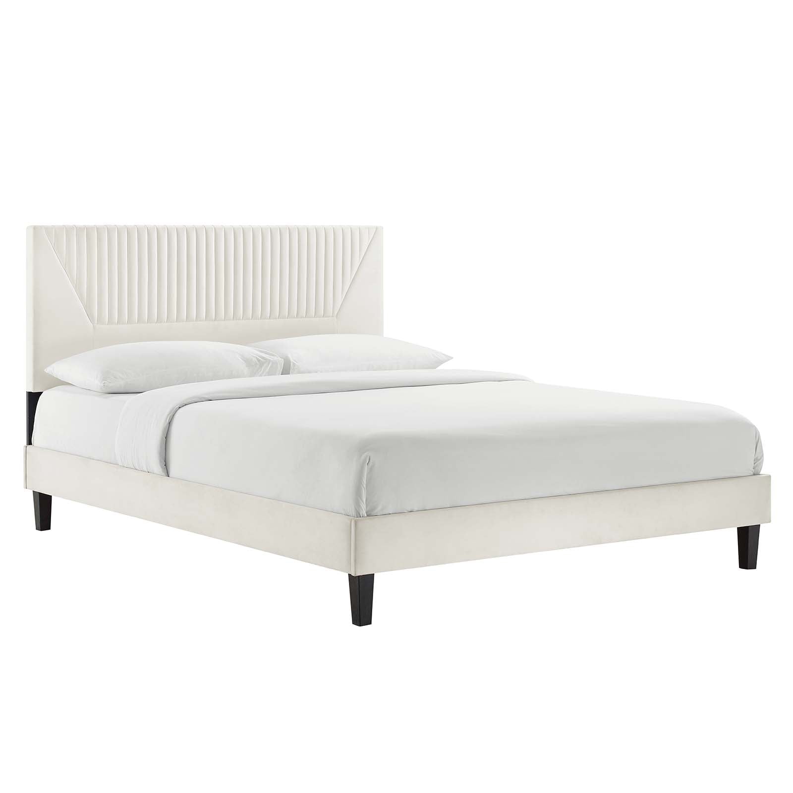 Yasmine Channel Tufted Performance Velvet Full Platform Bed by Modway