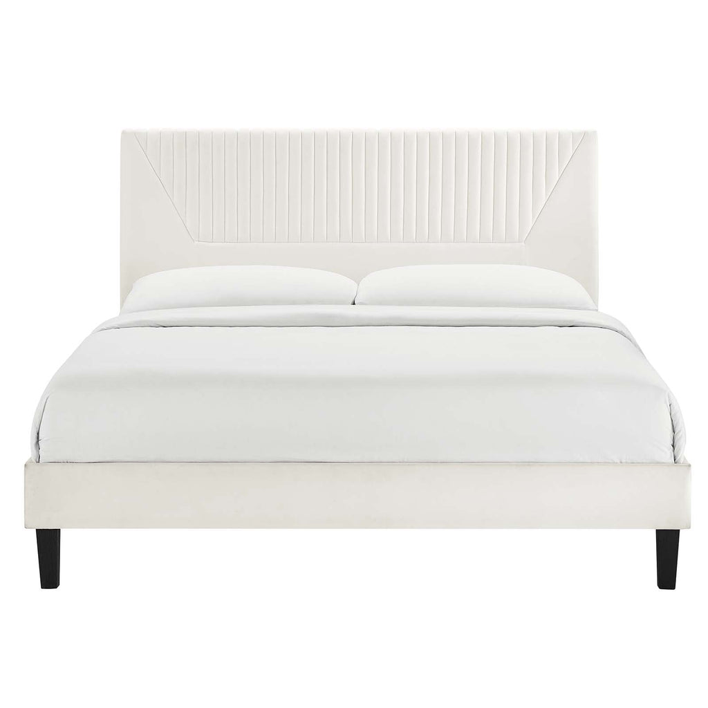 Yasmine Channel Tufted Performance Velvet Full Platform Bed by Modway