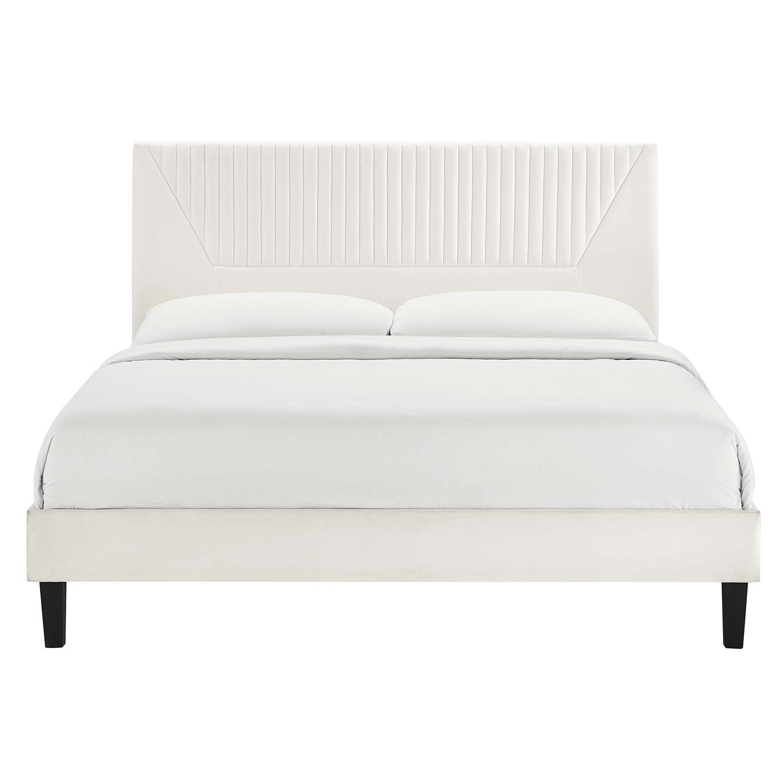 Yasmine Channel Tufted Performance Velvet Full Platform Bed by Modway