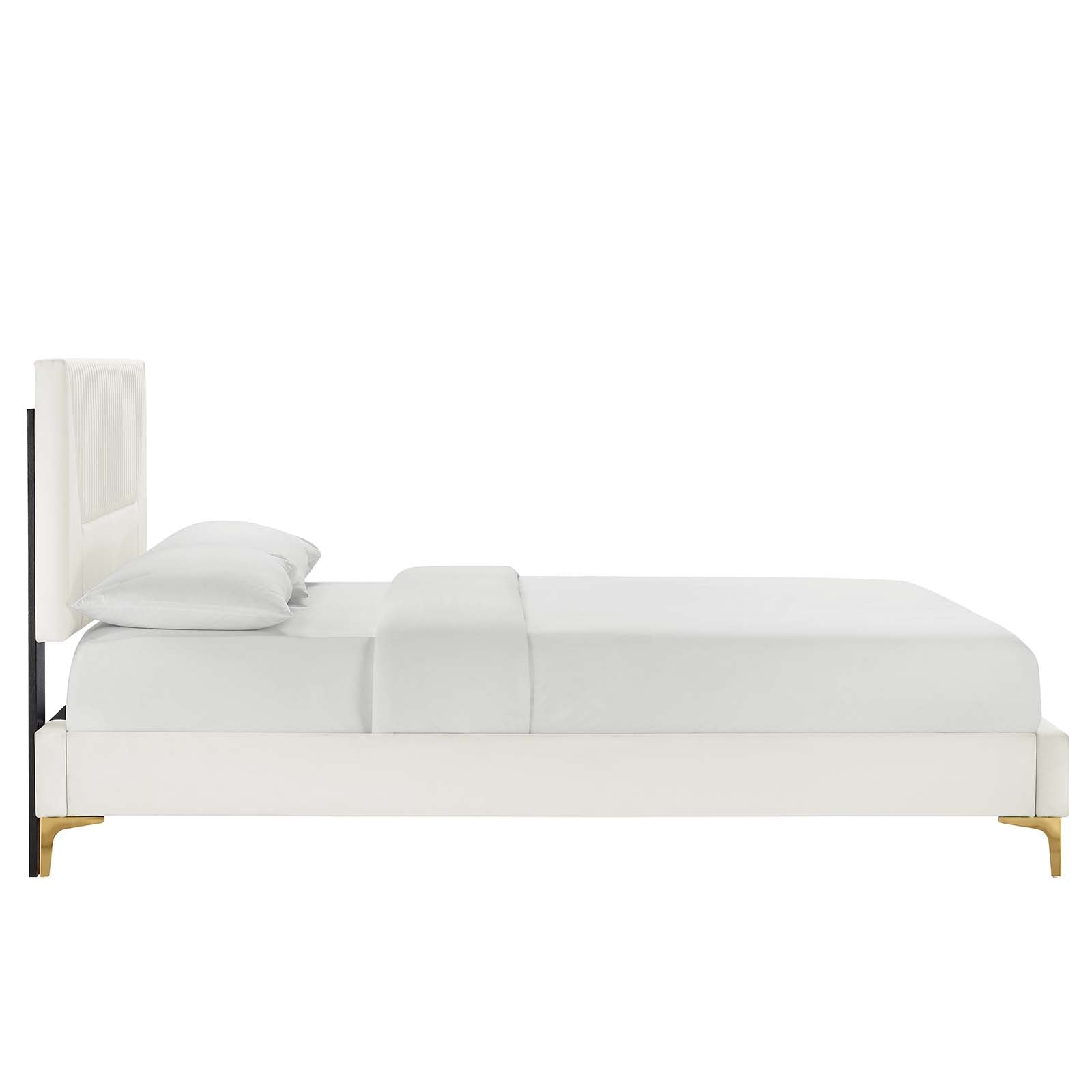Yasmine Channel Tufted Performance Velvet King Platform Bed by Modway