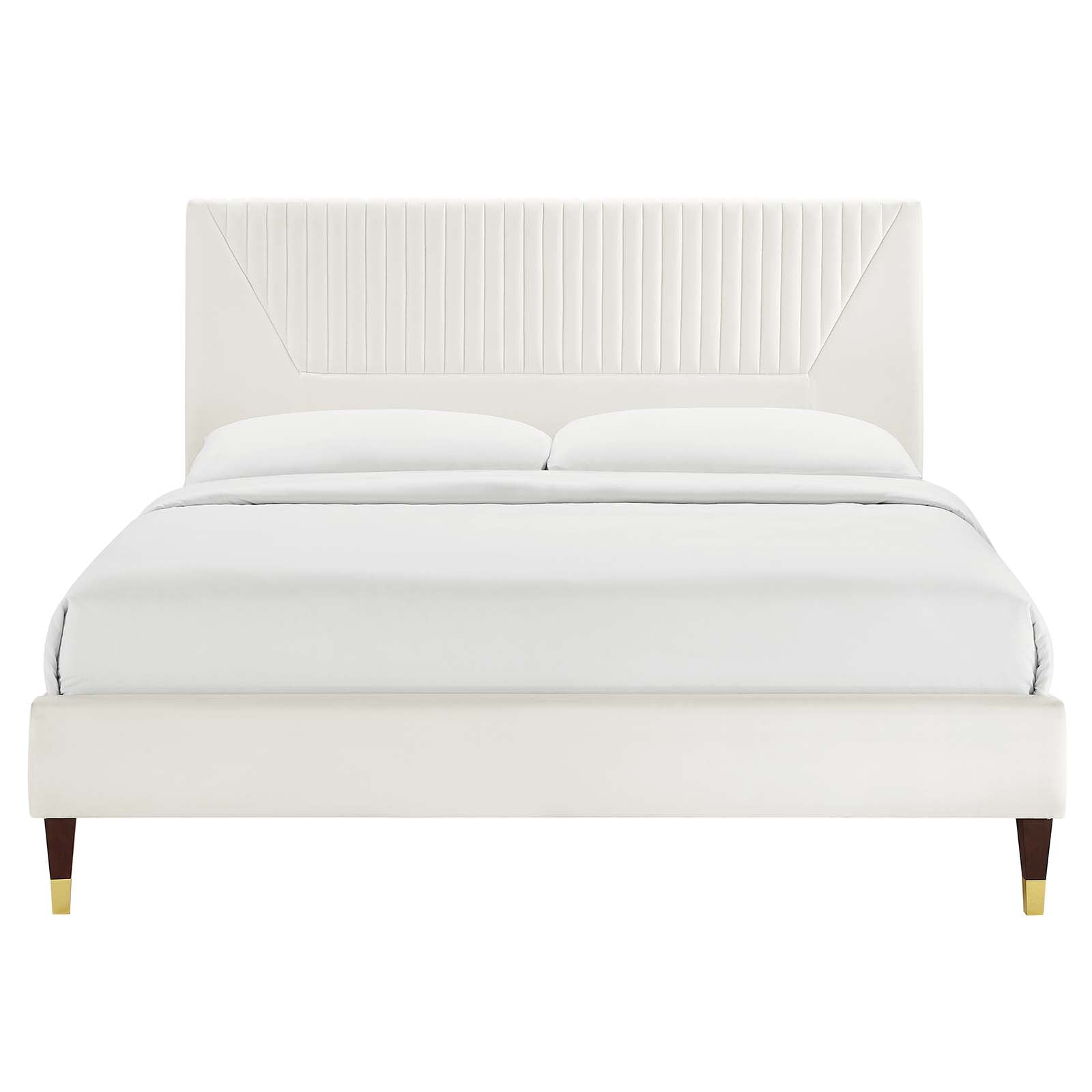 Yasmine Channel Tufted Performance Velvet King Platform Bed by Modway