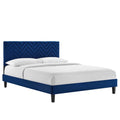 Leah Chevron Tufted Performance Velvet King Platform Bed by Modway