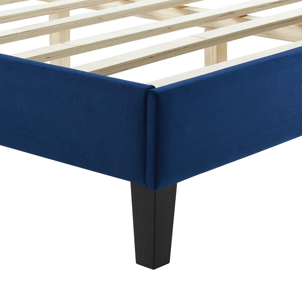Leah Chevron Tufted Performance Velvet King Platform Bed by Modway