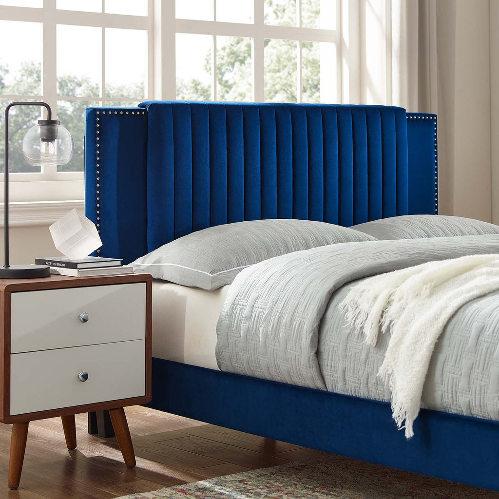 Zahra Channel Tufted Performance Velvet King Platform Bed by Modway