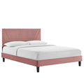 Yasmine Channel Tufted Performance Velvet King Platform Bed by Modway