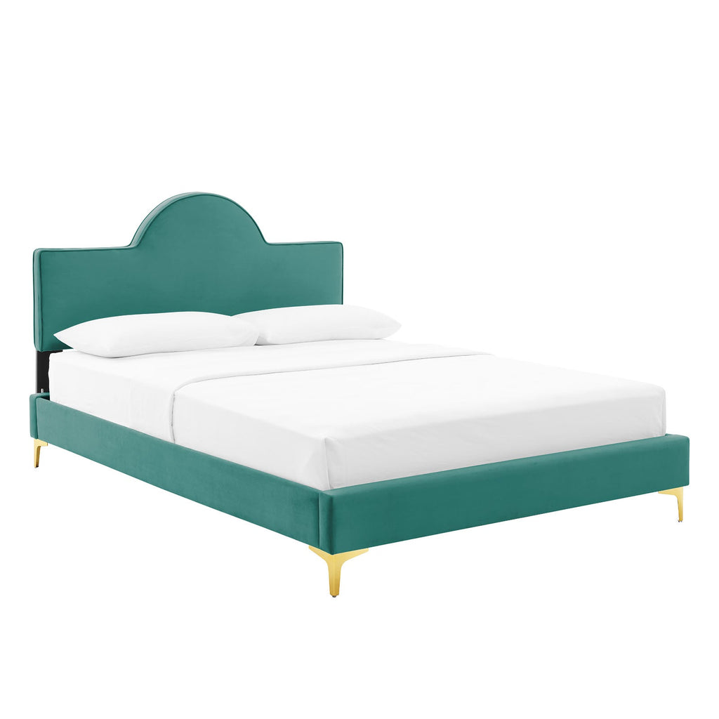 Sunny Performance Velvet King Bed by Modway