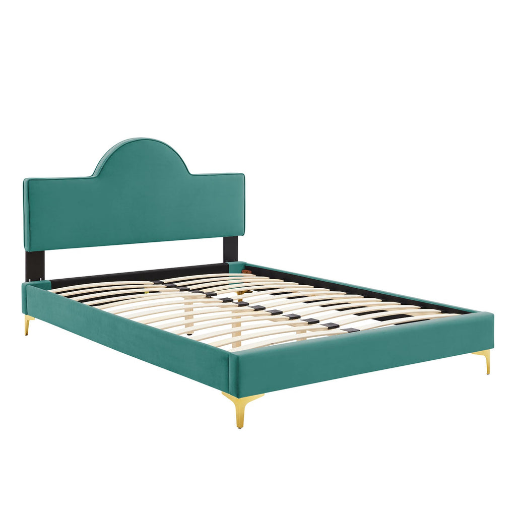 Sunny Performance Velvet King Bed by Modway