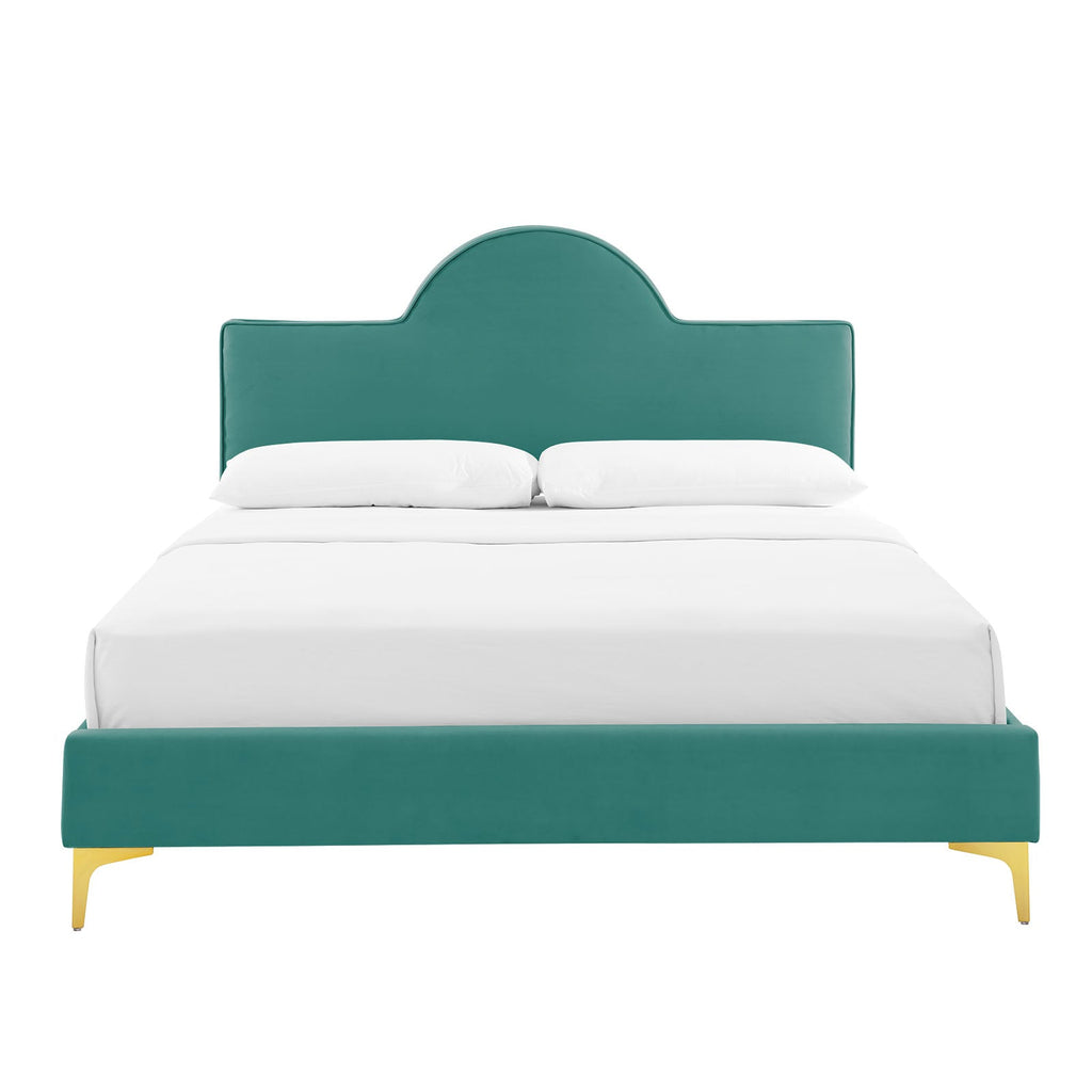 Sunny Performance Velvet King Bed by Modway