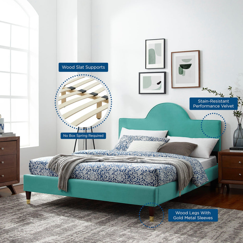 Aurora Performance Velvet Full Bed by Modway
