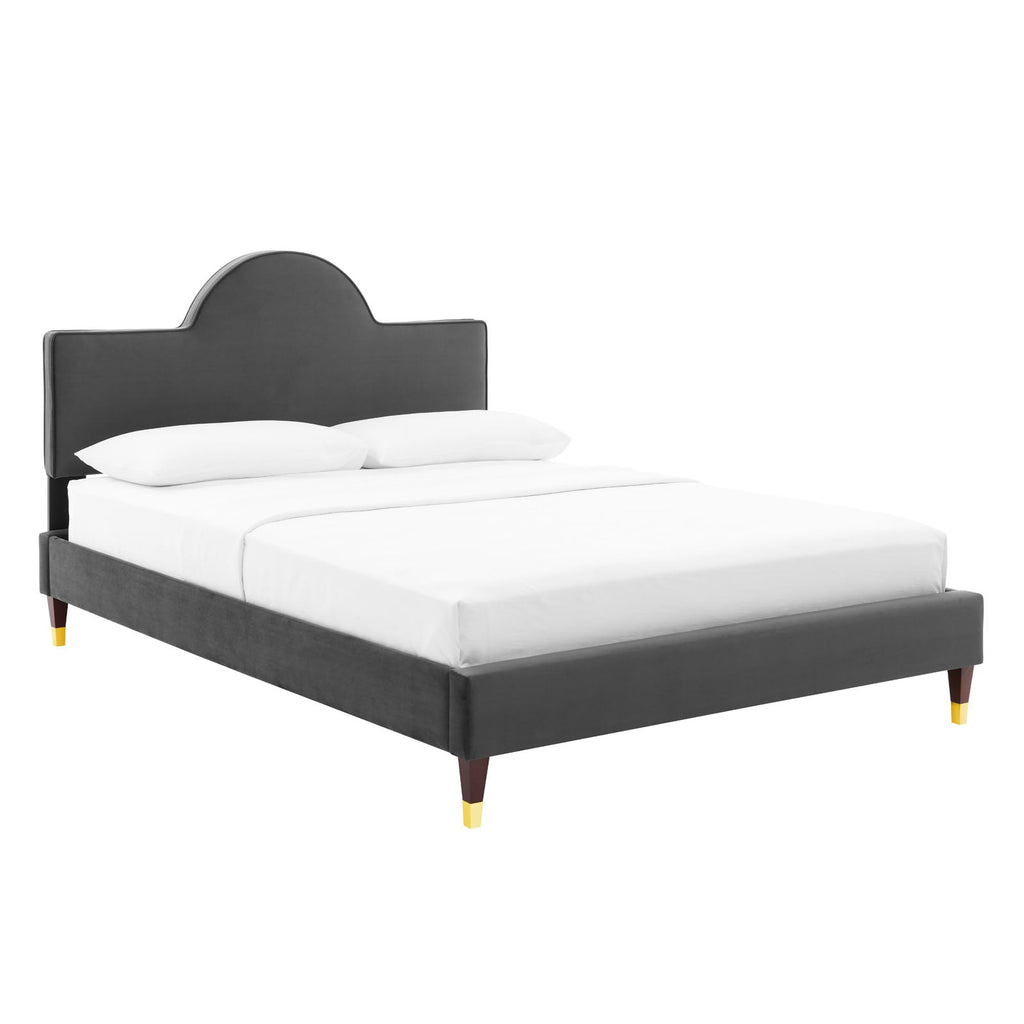 Aurora Performance Velvet King Bed by Modway