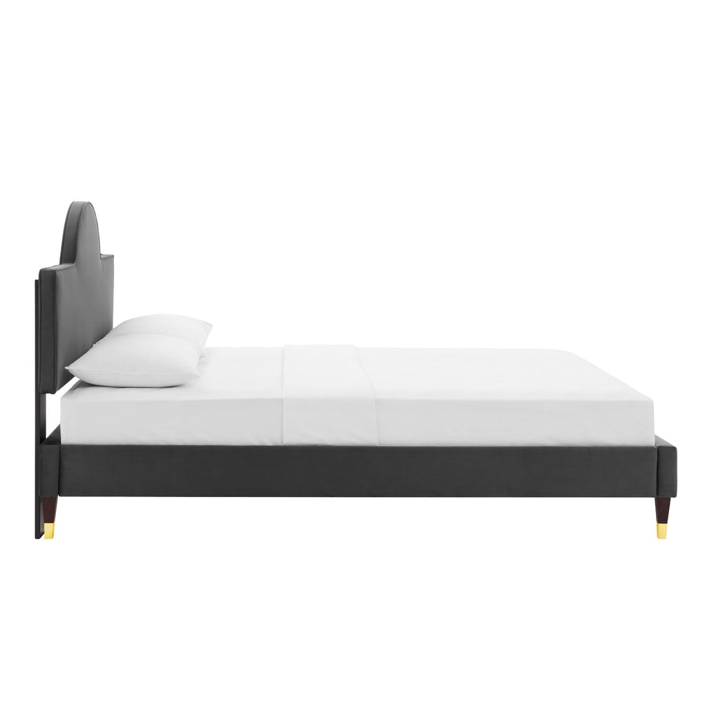 Aurora Performance Velvet King Bed by Modway