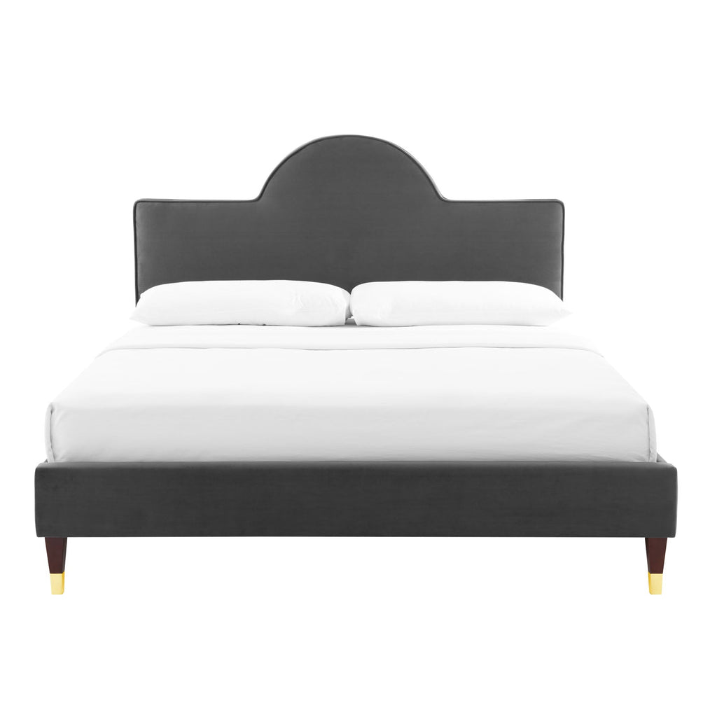 Aurora Performance Velvet King Bed by Modway