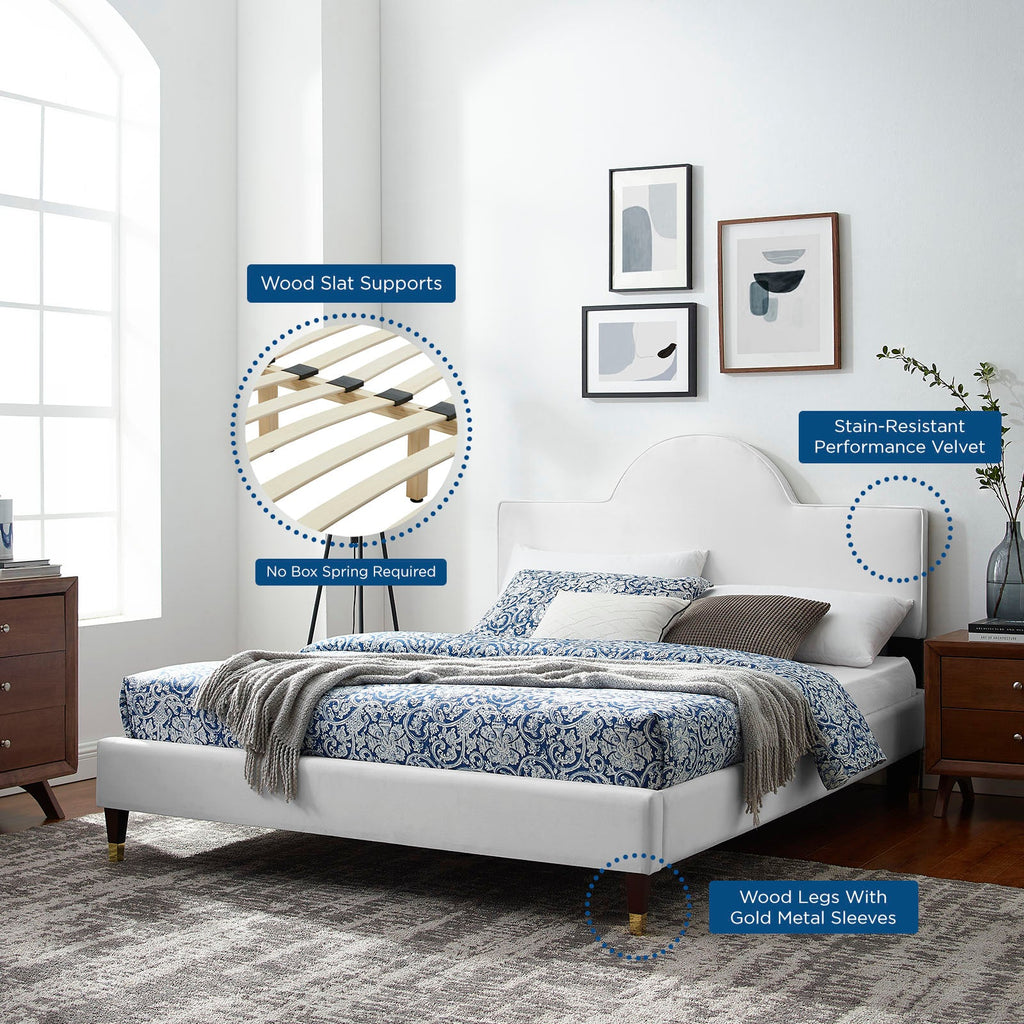 Aurora Performance Velvet King Bed by Modway
