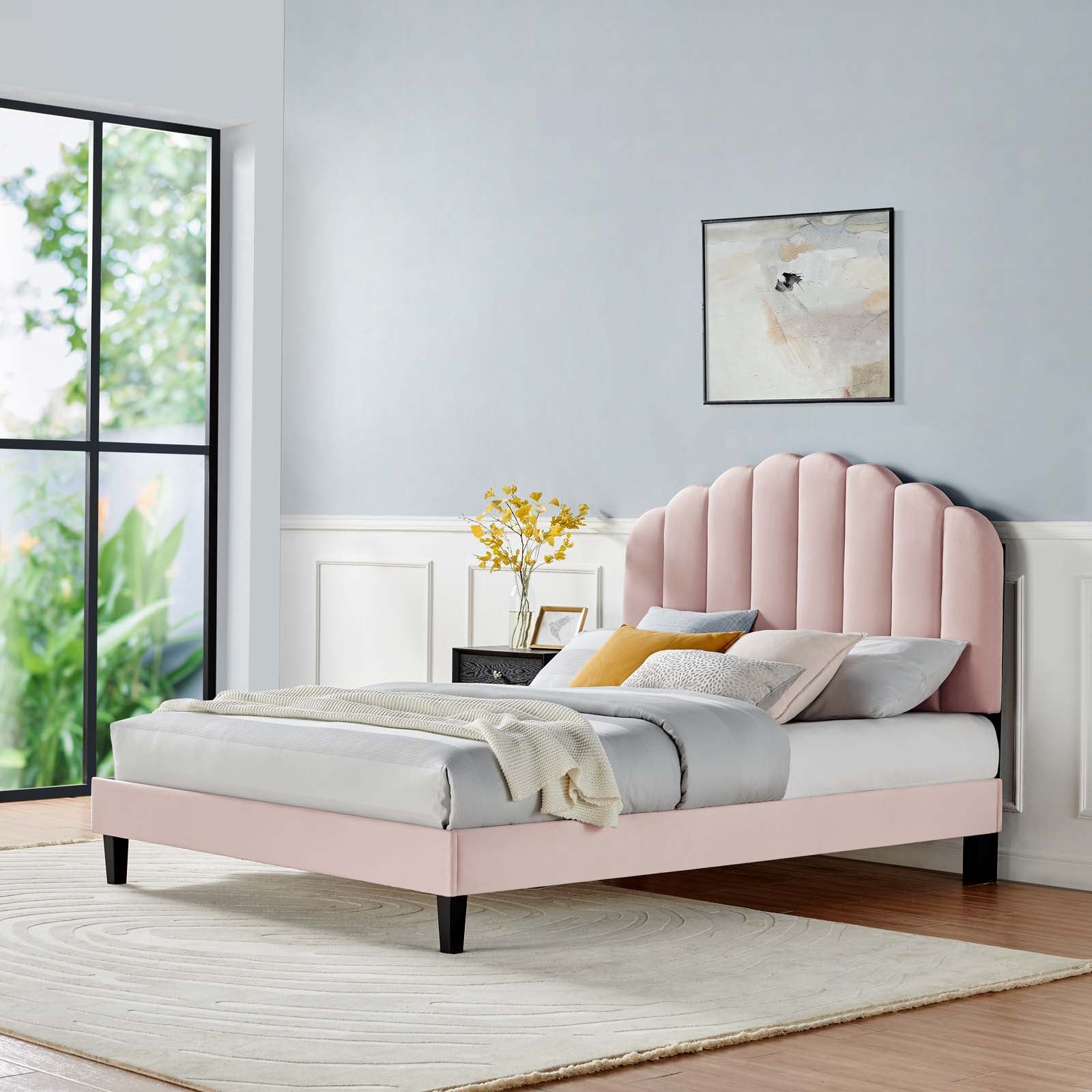 Daisy Performance Velvet Full Platform Bed by Modway
