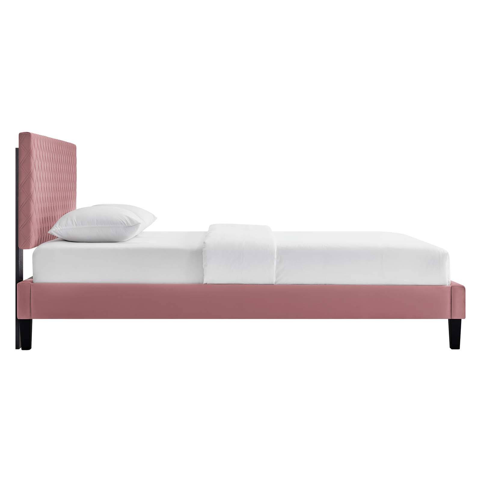Garcelle Performance Velvet King Platform Bed by Modway