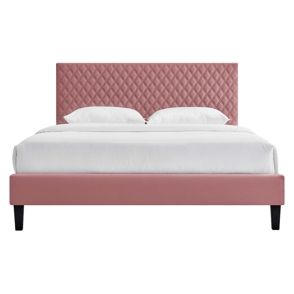 Garcelle Performance Velvet King Platform Bed by Modway