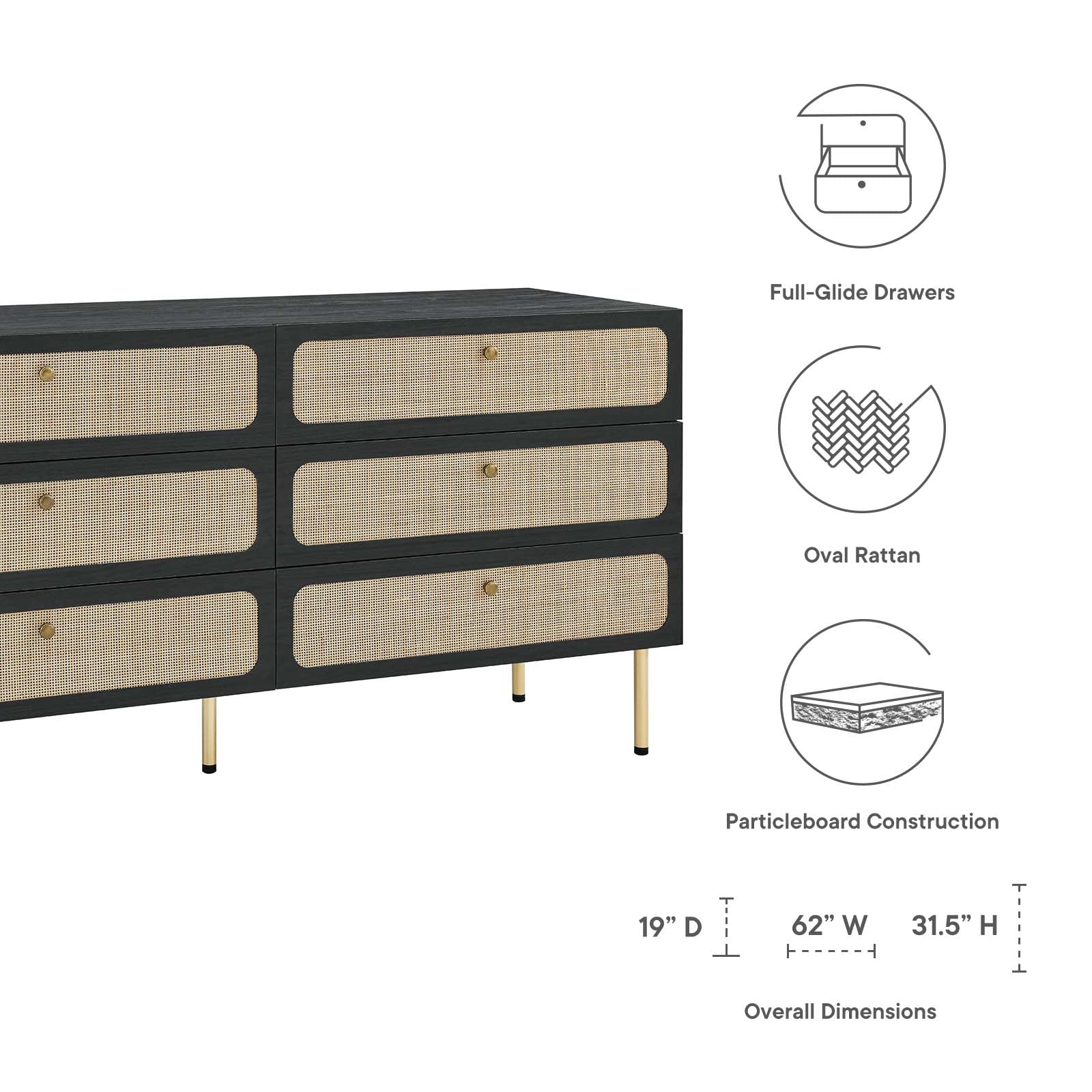 Chaucer 6-Drawer Dresser by Modway