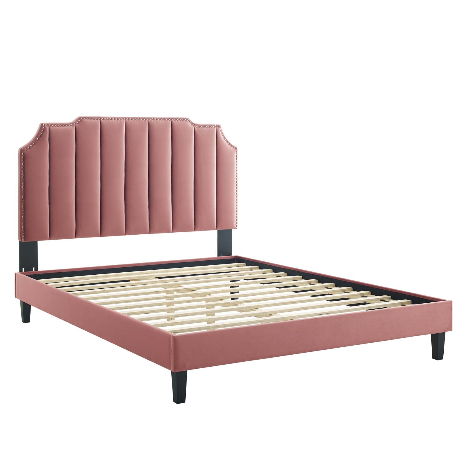Colette Performance Velvet King Platform Bed by Modway