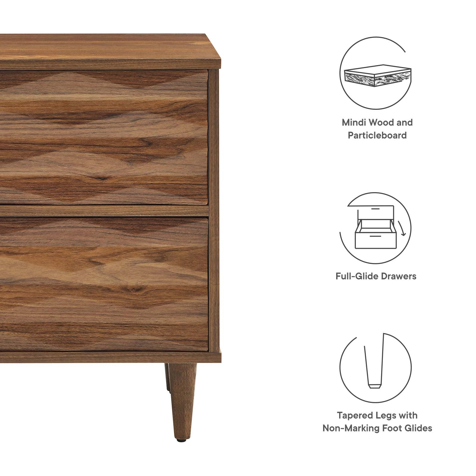 Vespera 2-Drawer Nightstand by Modway