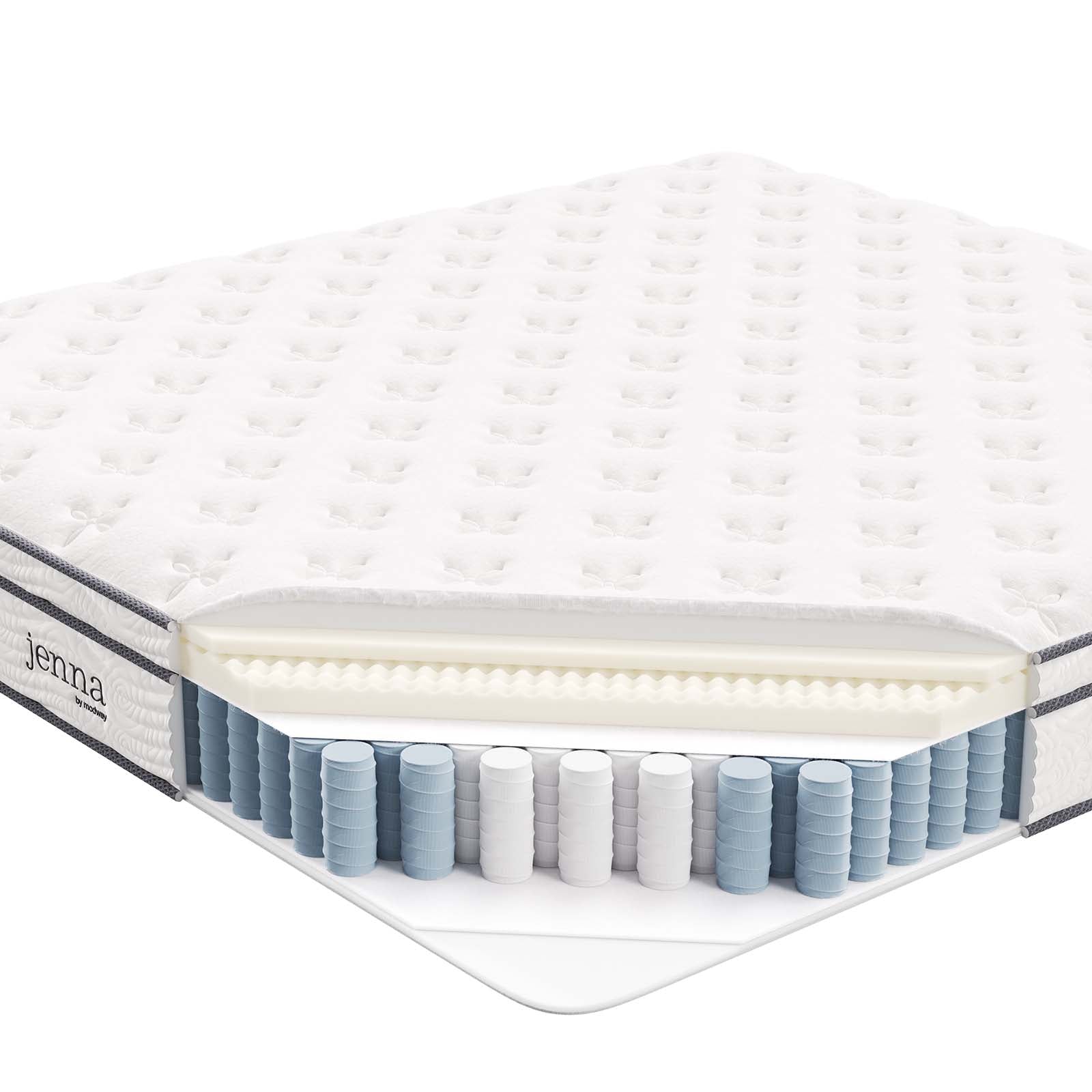 Jenna 12" Innerspring and Foam King Mattress by Modway